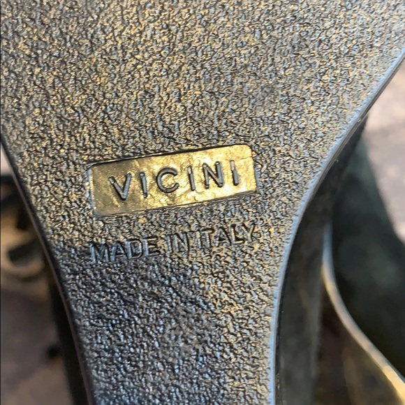 Made in Italy Platform Black Suede Fringe Booties - Picture 8 of 10